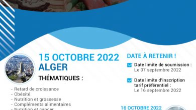 Photo de Société algérienne de Nutrition : la JN-SAN 2022, les 15 et 16 octobre, à Alger et Constantine